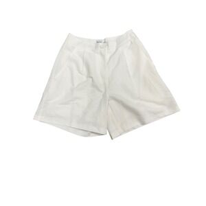Princess Polly White High Waist Shorts Pleated Career Casual‎ Women's Size 4